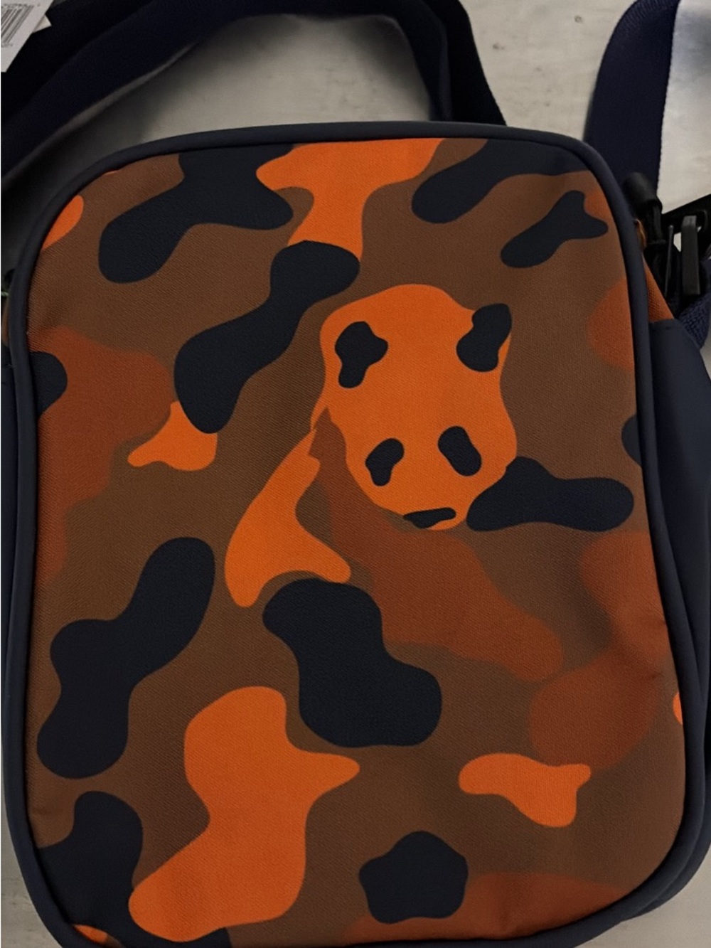 Lrg Orange Brown Navy Camo Panda Messenger Bag
